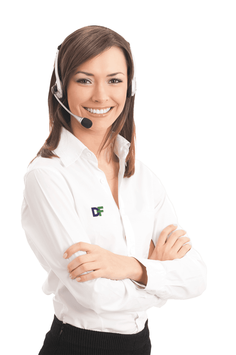 Woman smiling, representing Datafield Technology Services and emphasizing DataField’s Customer Service, complementing the page's context.