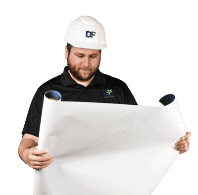 Portrait of a man with a confident expression, standing in front of the Datafield Technology Services logo. The man, identified as Datafield Engineer, appears to be a prominent figure associated with the company.