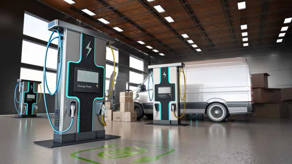 Image of an Electric Vehicle charging station, featuring DataField Technology Services and highlighting 'Designing an EV Charging Network,' ensuring alignment with the page's context.