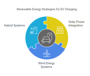 Graph showcasing Datafield Technology's focus on renewable energy integration and sustainability in electric vehicle (EV) charging station design, emphasizing visual selection to align with the page's context.